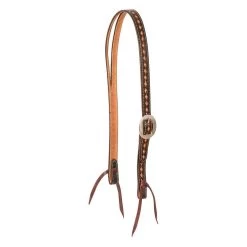 Martin Saddlery Ranahan Tooled Diamond Slit Ear Headstall