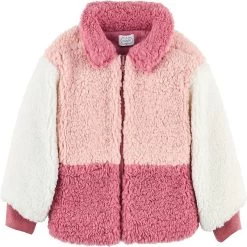 Mud Pie Pink Colorblock Sherpa Jacket