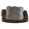 M&F Ladies Brown Embossed Cross Belt -HORSE TACK Store 17399 default l