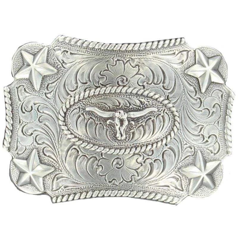 Kids Silver Longhorn Buckle 3 Kids Silver Longhorn Buckle