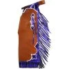 Saddle Barn Tack Youth Contender Tan And Purple Chaps -HORSE TACK Store 19387 default l