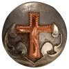 Cowpuncher 1in Copper Cross Concho 1 Cowpuncher 1in Copper Cross Concho -HORSE TACK Store 20331 default l