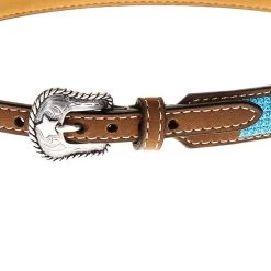 M+F Brown 3/4in. Embroidered Hat Band -HORSE TACK Store 204044 1