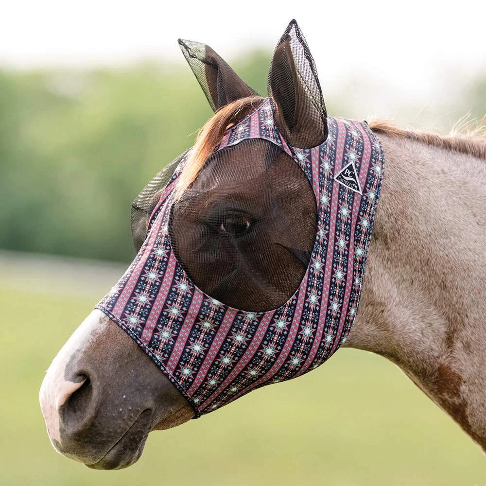 Professionals Choice Pattern Comfort Fit Fly Mask 9 Professionals Choice Pattern Comfort Fit Fly Mask - Image 7