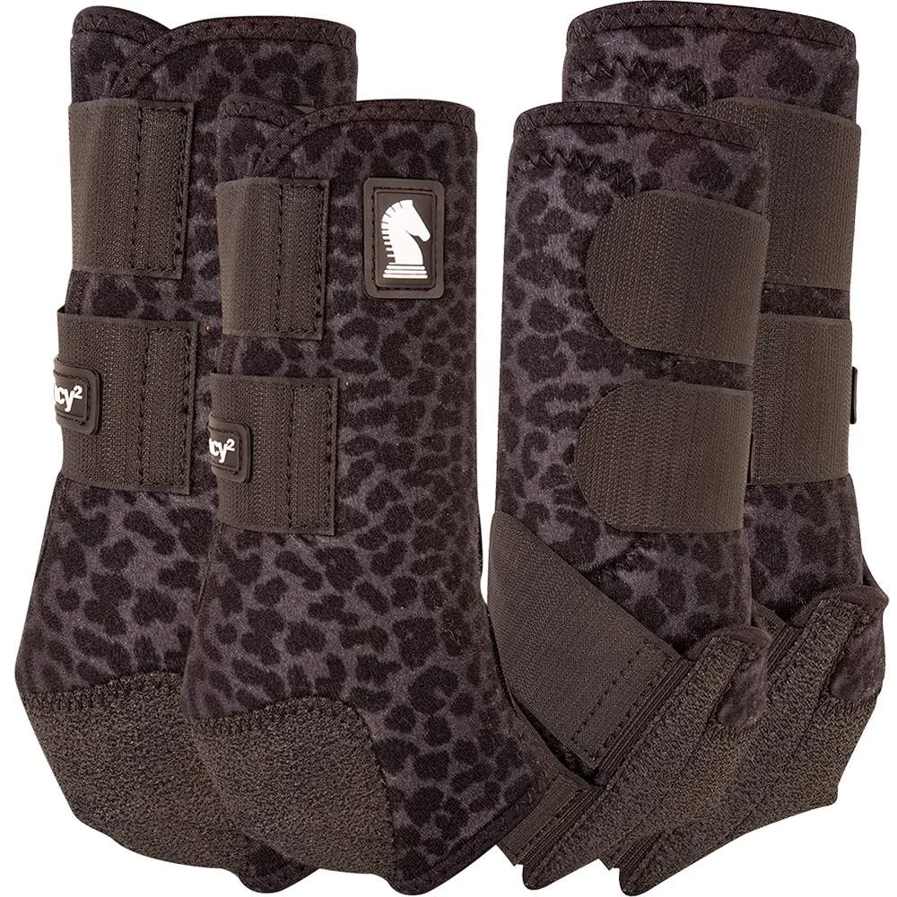 Classic Legacy2 4 Pack Black Leopard Splint Boots 6 Classic Legacy2 4 Pack Black Leopard Splint Boots - Image 4