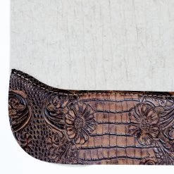 Reinsman 3/4 Inch APEX Performance Contour Felt Saddle Pad With Brown Crocodile Wear Leathers 10 Reinsman 3/4 Inch APEX Performance Contour Felt Saddle Pad With Brown Crocodile Wear Leathers -HORSE TACK Store 36830 BS0040 04