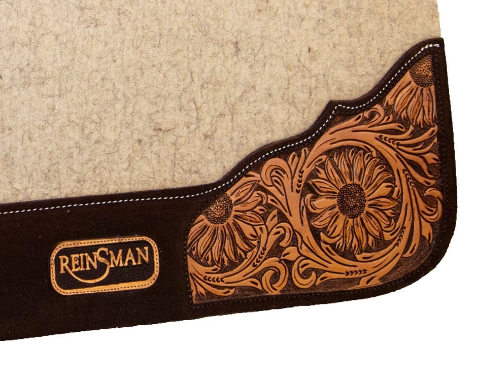 Reinsman 3/4 Inch Limited Edition Apex Sunflower Fields Contour Felt Saddle Pad 5 Reinsman 3/4 Inch Limited Edition Apex Sunflower Fields Contour Felt Saddle Pad - Image 3