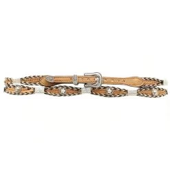 M&F Scalloped Horsehair Edge & Star Conchos Hat Band