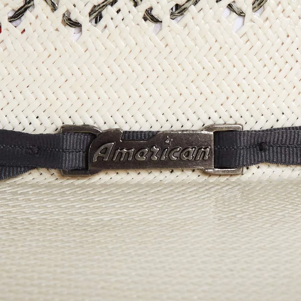 American Hats AHC 5200 2 Cord Steel 4 1/4in. Brim Open Crown Straw Cowboy Hat 4 American Hats AHC 5200 2 Cord Steel 4 1/4in. Brim Open Crown Straw Cowboy Hat - Image 2