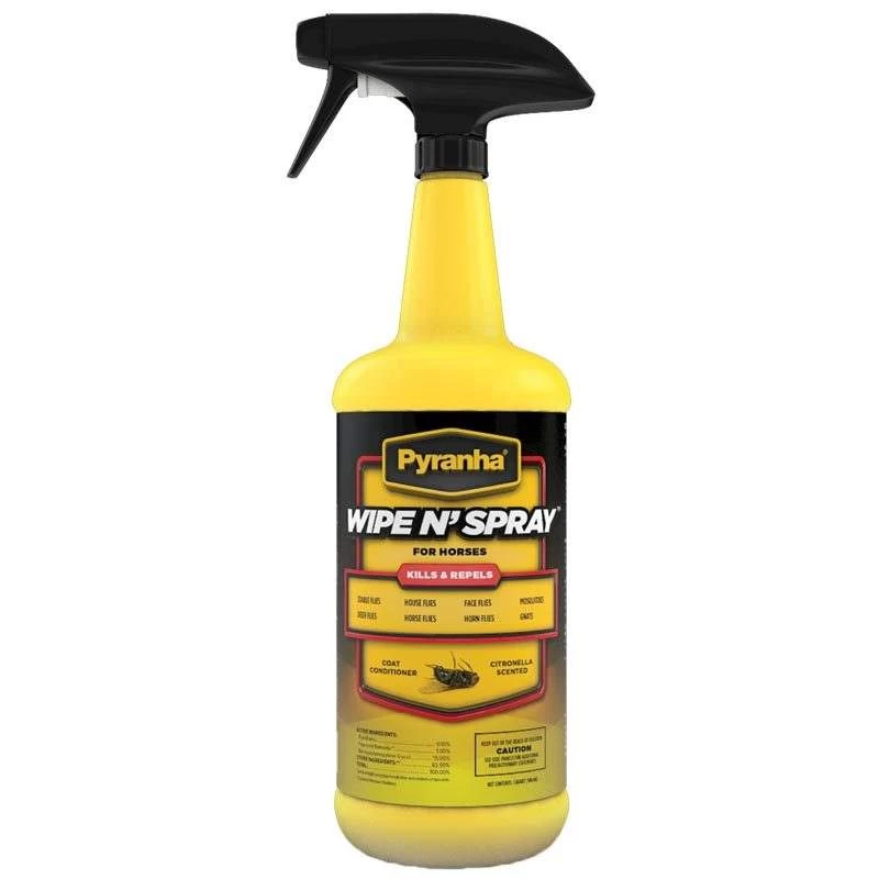 Pyranha Wipe N' Spray Fly Spray 32oz 3 Pyranha Wipe N' Spray Fly Spray 32oz