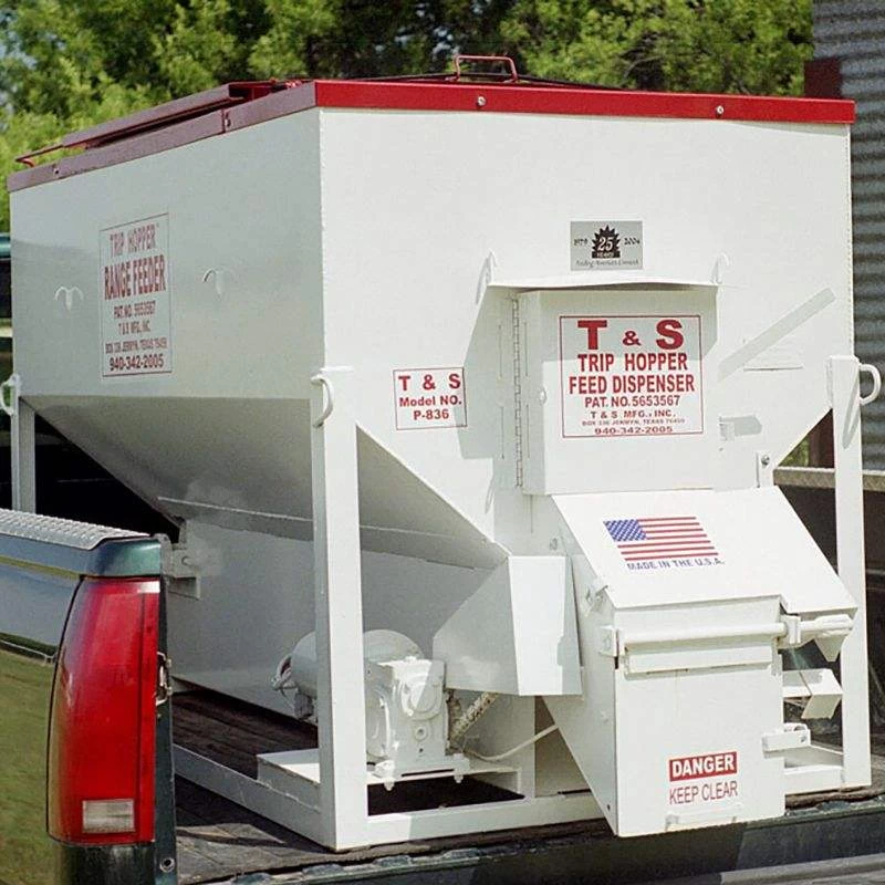 Ts Manufacturing Inc T&S . Trip Hopper Cattle Feeder 1500lb 3 Ts Manufacturing Inc T&S . Trip Hopper Cattle Feeder 1500lb