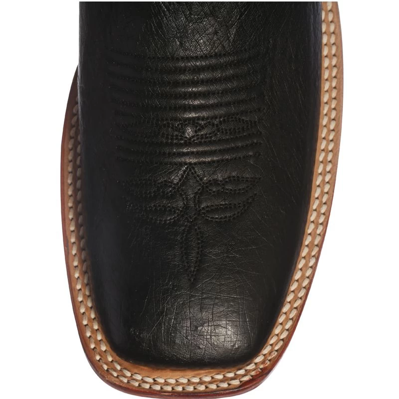 Justin Boots Men's Justin AQHA Remuda Series Black Smooth Ostrich Cowboy Boots 4 Justin Boots Men's Justin AQHA Remuda Series Black Smooth Ostrich Cowboy Boots - Image 2