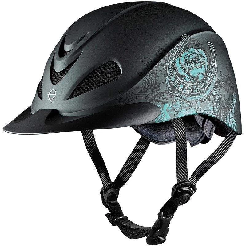 Troxel Rebel Turquoise Rose Helmet 3 Troxel Rebel Turquoise Rose Helmet