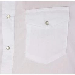 Wrangler Men's Pearl Snap Dress Shirt - Big/Tall 7 Wrangler Men's Pearl Snap Dress Shirt - Big/Tall -HORSE TACK Store 71105WHI pocket1