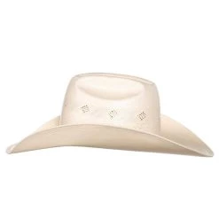 American Hats Fancy Vent Ivory Black 4-1/4in. Brim Round Oval Straw Cowboy Hat -HORSE TACK Store 7200S2CBLK42RO 21