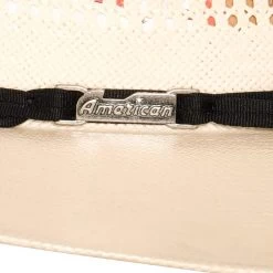 American Hats Triple Fancy Vented Ivory 5in. Brim Straw Hat -HORSE TACK Store 7400S2CBLK5 31