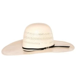 American Hats Triple Fancy Vented Ivory 5in. Brim Straw Hat -HORSE TACK Store 7400S2CBLK5 41