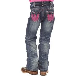 Girl's Cowgirl Tuff Fly Free Pink Feather Jeans -HORSE TACK Store 74998 default l