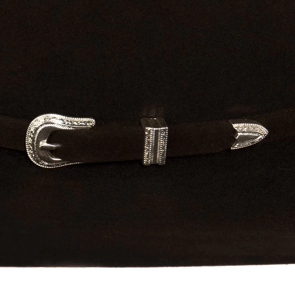 American Hats 7X Chocolate Open Crown 4-1/4 Brim Felt Cowboy Hat 7 American Hats 7X Chocolate Open Crown 4-1/4 Brim Felt Cowboy Hat - Image 5