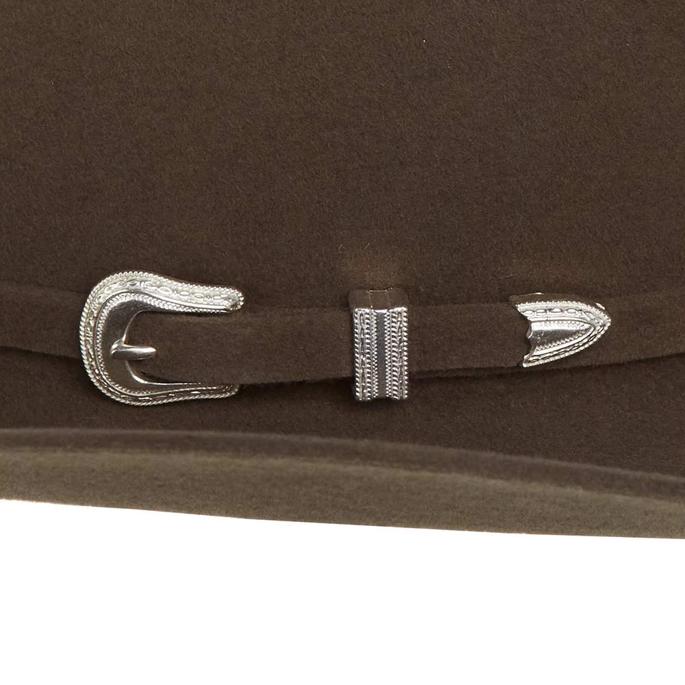 American Hats AHC 7X Pecan Self Band 4 1/4in. Brim Round Oval Open Crown Cowboy Hat 4 American Hats AHC 7X Pecan Self Band 4 1/4in. Brim Round Oval Open Crown Cowboy Hat - Image 2