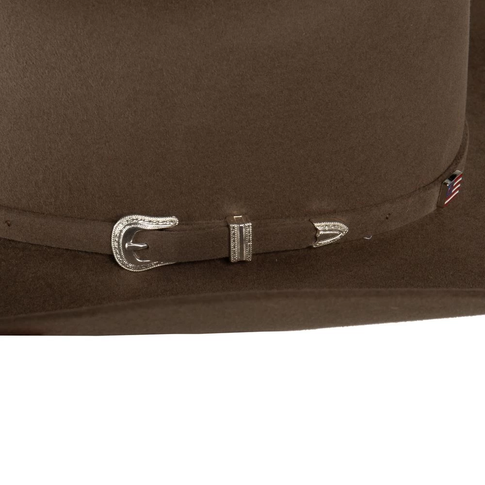 American Hats 7X Pecan Rancher Crease 4 1/4in. Brim Felt Cowboy Hat 6 American Hats 7X Pecan Rancher Crease 4 1/4in. Brim Felt Cowboy Hat - Image 4