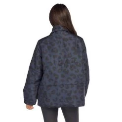 Women's Mud Pie Wade Navy Leopard Puffer Jacket -HORSE TACK Store 80340045NV 3