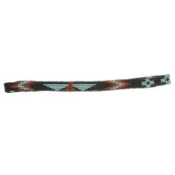 Austin Accent Inc. 5/8in. Beaded Stretch Eagle Red/Turquoise Hat Band