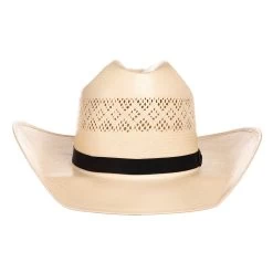 American Hats Fancy Vent Diamond Weave 9 Line Black Band 3 3/4in. Brim Straw Fashion Hat -HORSE TACK Store 8300S9LBLK375 2