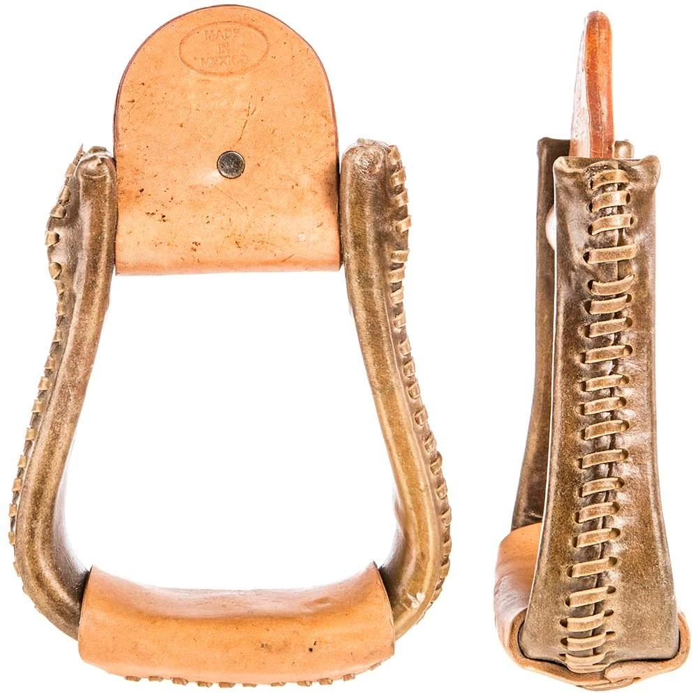 NRS Youth Rawhide Barrel Stirrup 3 NRS Youth Rawhide Barrel Stirrup