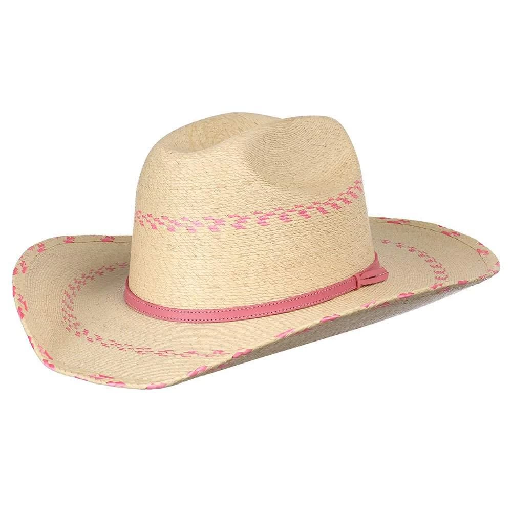 Atwood Hats Pink Pinto Palm Leaf Kid's Hat 3 Atwood Hats Pink Pinto Palm Leaf Kid's Hat