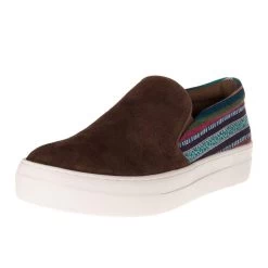 Ladies Roper Brown Suede Slip Ons
