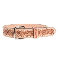 Youth Natural Floral W/Natural Inlay Belt