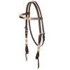 Oxbow Tack Rawhide Braided Chocolate Browband Headstall -HORSE TACK Store 98827 default l