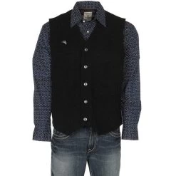 Wyoming Traders Men's Black Wyoming Wool Vest