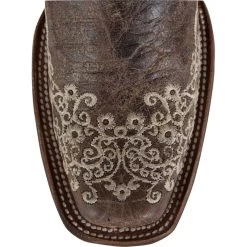 Corral Women's Brown Crater Bone Embroidery Cowgirl Boots -HORSE TACK Store A2663 2