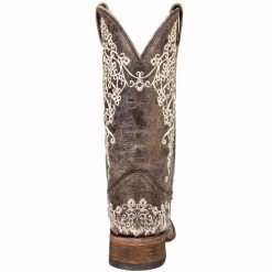 Corral Women's Brown Crater Bone Embroidery Cowgirl Boots -HORSE TACK Store A2663 4