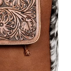 American Darling Tooled Cowhide Backpack -HORSE TACK Store ADBG363BRWBR 03