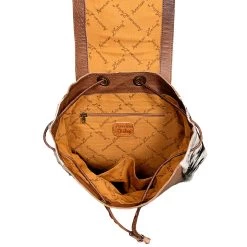 American Darling Tooled Cowhide Backpack -HORSE TACK Store ADBG363BRWBR 04