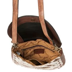 American Darling Tooled Leather And Cowhide Purse 10 American Darling Tooled Leather And Cowhide Purse -HORSE TACK Store ADBGA211C 04