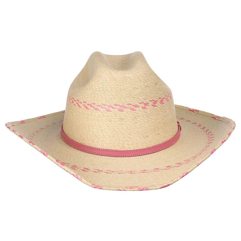Atwood Hats Pink Pinto Palm Leaf Kid's Hat 4 Atwood Hats Pink Pinto Palm Leaf Kid's Hat - Image 2