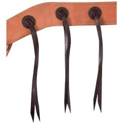 Martin Saddlery 2-3/4in Harness Leather Breast Collar W/Rosettes And Strings -HORSE TACK Store BC234WHRS 20CLOSEUP 20copy
