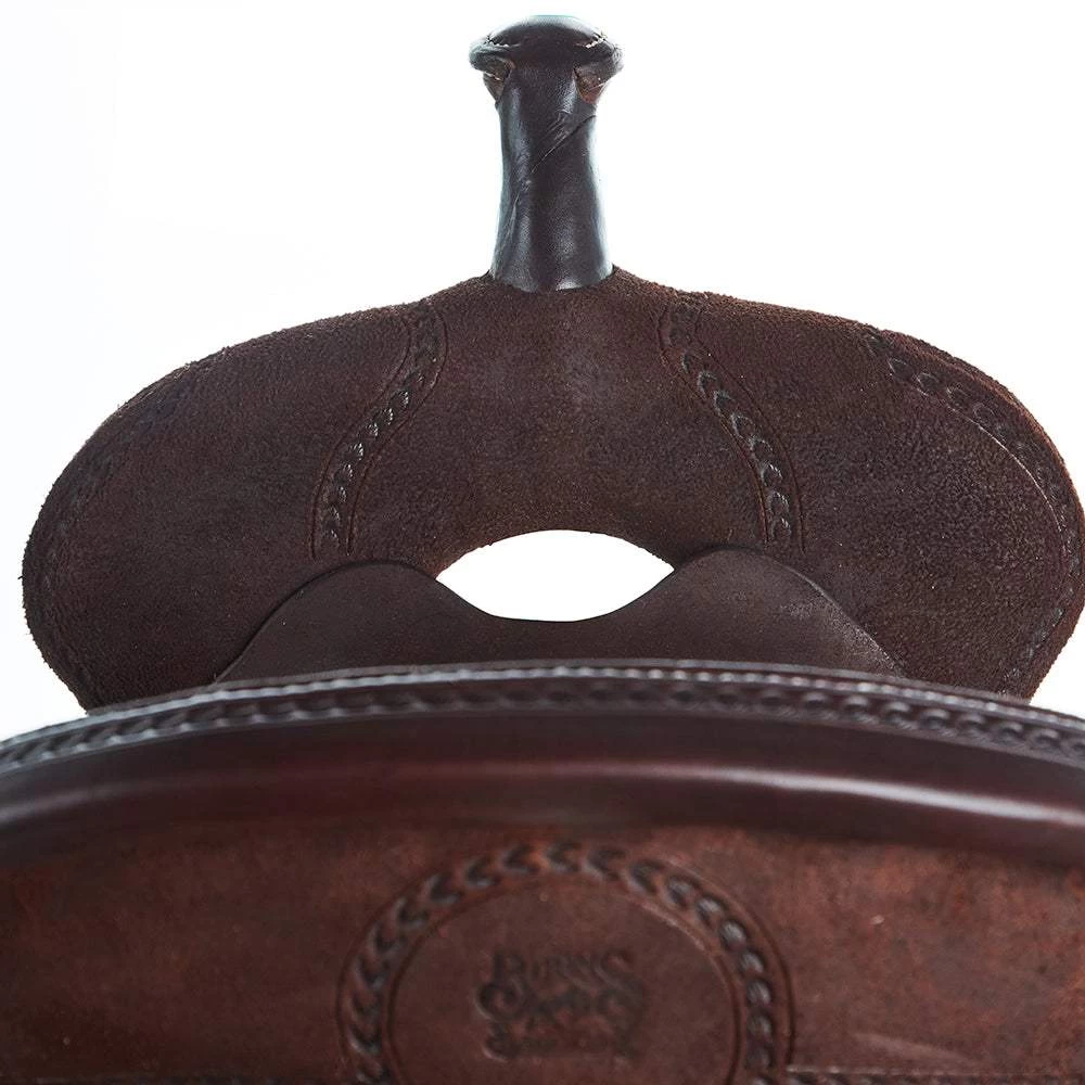 Burns Saddlery 14 Inch 20FD Chocolate Roughout Barrel Saddle 5 Burns Saddlery 14 Inch 20FD Chocolate Roughout Barrel Saddle - Image 3