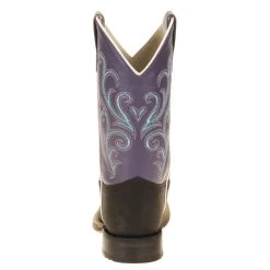 Old West Kids Purple Top Brown Foot Cowgirl Boots -HORSE TACK Store BSC1907 3
