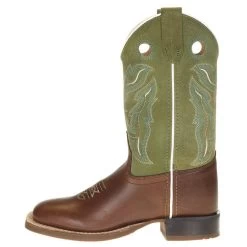 Old West Old West Youth Woody Light Earth Light Green Suede Boot -HORSE TACK Store BSC1945 21