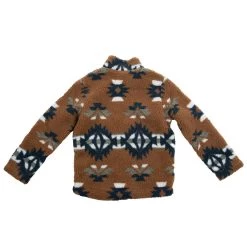 Wrangler Boys Brown Aztec Sherpa Pullover -HORSE TACK Store BZ3106E 3