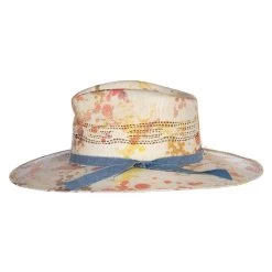 Charlie 1 Horse Big Splash Splattered 3 3/4in. Brim Straw Fashion Hat -HORSE TACK Store CSBGSP 3436SL 2