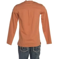 Rasco FR Burnt Orange Utility Henley -HORSE TACK Store FR0613BO 3