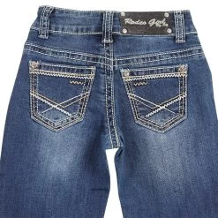 Cowboy Legend Girl's Rodeo Girl Medium Wash Jeans -HORSE TACK Store GHZ503 3