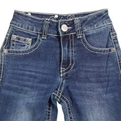 Cowboy Legend Girl's Rodeo Girl Medium Wash Jeans -HORSE TACK Store GHZ503 4