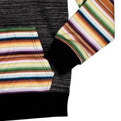 Hooey Girls Catalina Serape Sleeve Hooded Sweatshirt -HORSE TACK Store HH1167BKSP Y 3